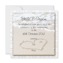 Invitación a la boda cuadrada BEACH