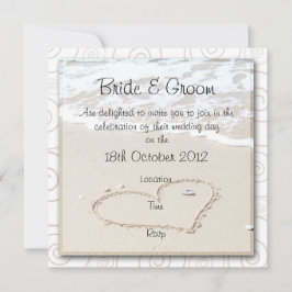 Invitación a la boda cuadrada BEACH