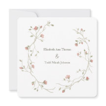 Invitación a la boda cuadrada de color de agua sag