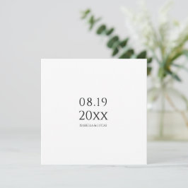 Invitación a la boda cuadrada de escritura Minimal