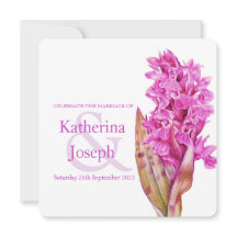 Invitación a la boda cuadrada de la acuarela de fl