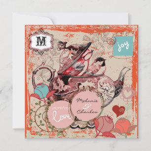 Invitación a la boda cuadrada de la Fantasía Grung