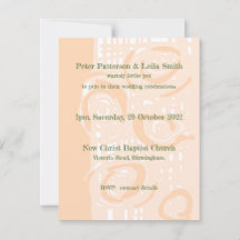Invitación a la boda Cultura Mosaica Floral Peach