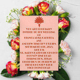 Invitación a la boda de 2009 entre el rojo y el ca