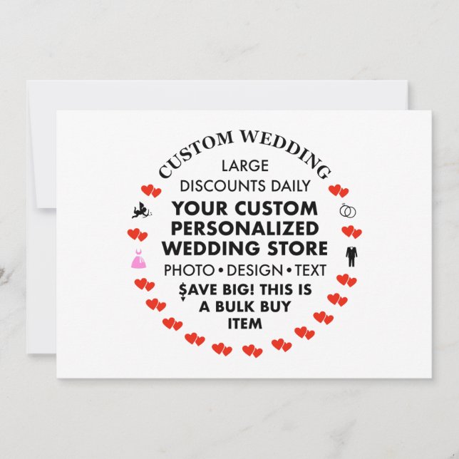 Invitación a la boda de 7" x 5" - Mejor vendedor! (Anverso)