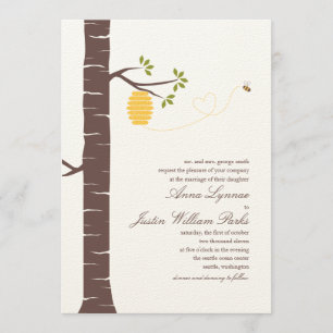 Invitación a la boda de abeja