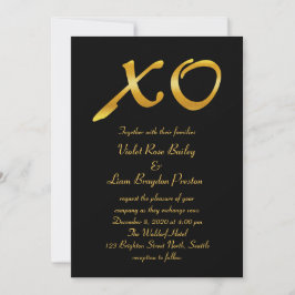 Invitación a la boda de abrazos y besos