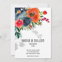 Invitación a la boda de abundancia de flores