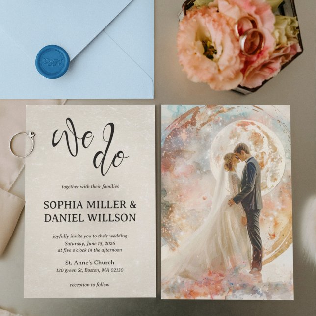 Invitación a la boda de acuarela (Subido por el creador)