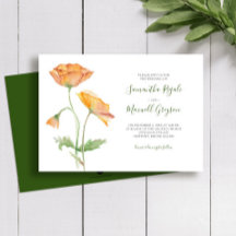 Invitación a la boda de acuarela floral