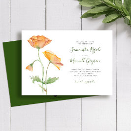 Invitación a la boda de acuarela floral