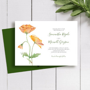 Invitación a la boda de acuarela floral