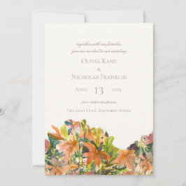 Invitación a la boda de acuarela floral
