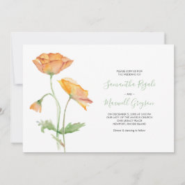Invitación a la boda de acuarela floral
