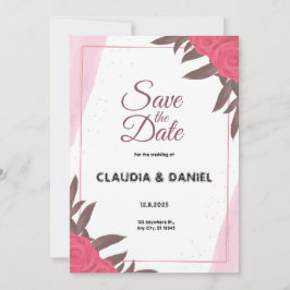 Invitación a la boda de acuarela floral