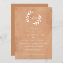Invitación a la boda de acuarela rústica