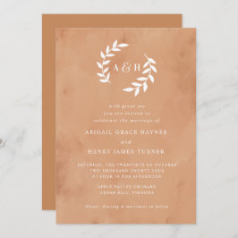 Invitación a la boda de acuarela rústica