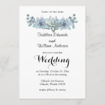 Invitación a la boda de acuarela y de flores