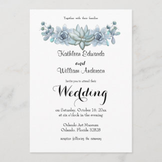 Invitación a la boda de acuarela y de flores