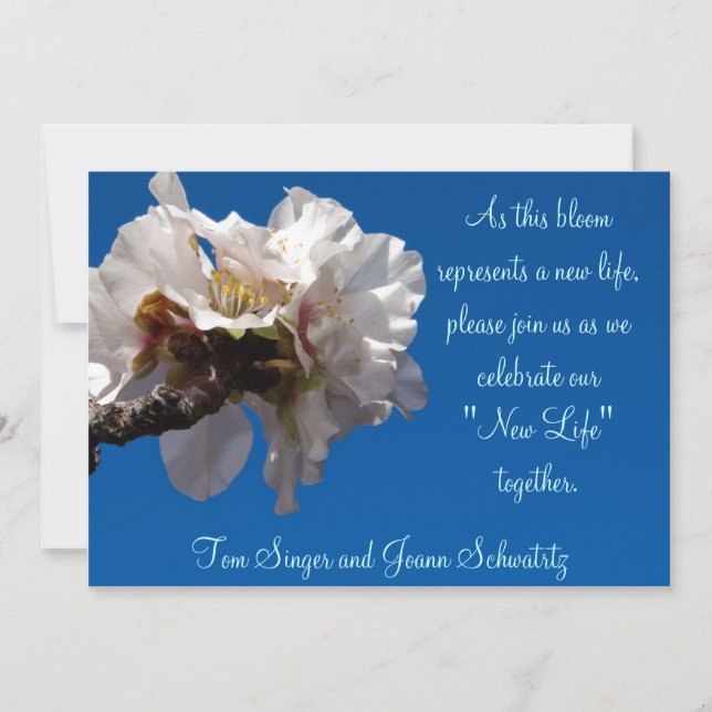 Invitación a la boda de Almond Blossom (Anverso)