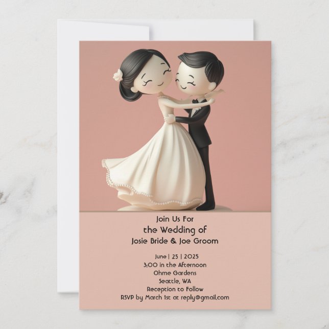 Invitación a la boda de amor alegre (Anverso)