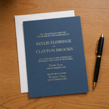 Invitación a la boda de amor Blue Forever