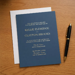 Invitación a la boda de amor Blue Forever