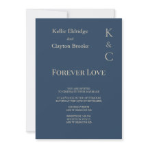 Invitación a la boda de amor Blue Forever