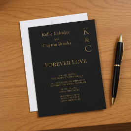 Invitación a la boda de amor de Black Forever