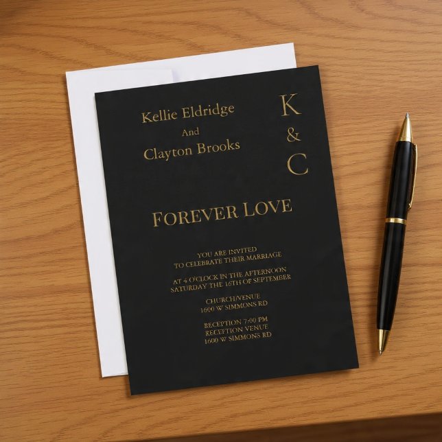 Invitación a la boda de amor de Black Forever (Subido por el creador)
