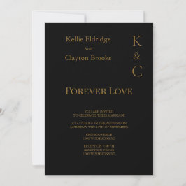Invitación a la boda de amor de Black Forever