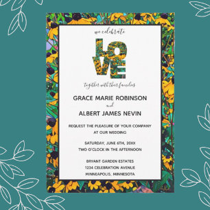 Invitación a la boda de amor de Susan, de ojos mar