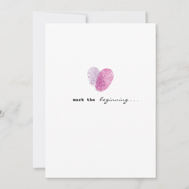 Invitación a la boda de amor marcada (Anverso)