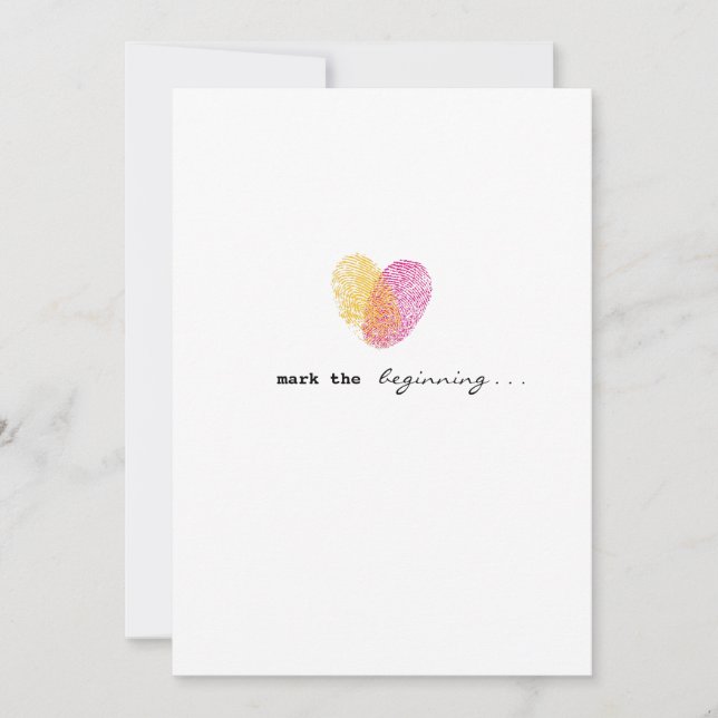Invitación a la Boda de Amor Marcada (Anverso)