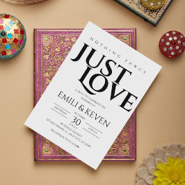 Invitación a la boda de amor minimalista