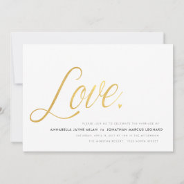 Invitación a la boda de amor moderna