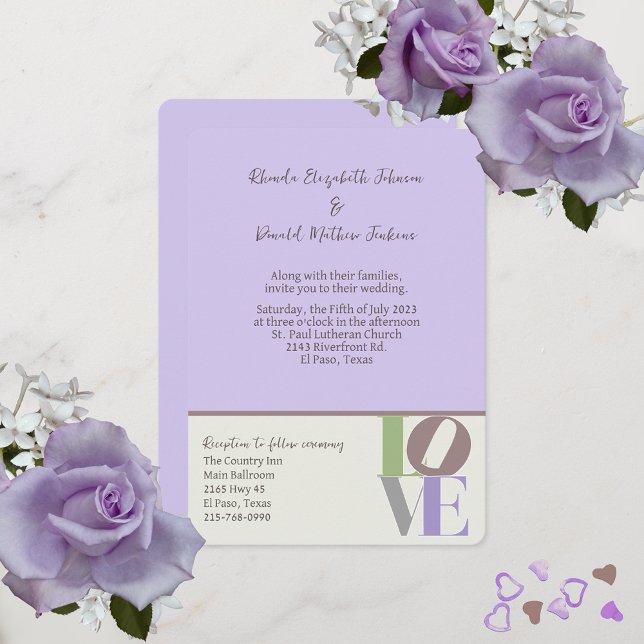 Invitación a la boda de AMOR moderna (Subido por el creador)