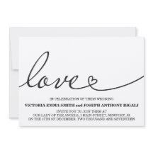 Invitación a la boda de amor - Papel Kraft