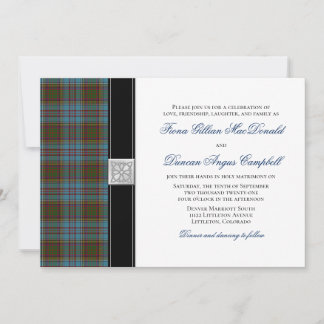 Invitación a la boda de Anderson Tartan