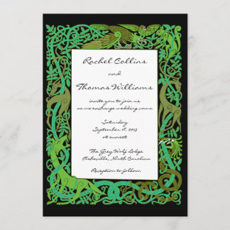Invitación a la boda de animales celtas silvestres