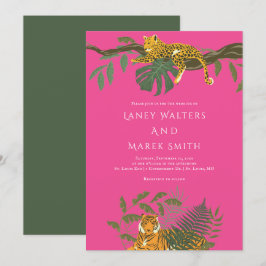 Invitación a la boda de animales en la jungla de S