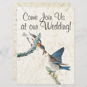 Invitación a la boda de animales silvestres de ave