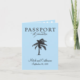 Invitación a la boda de Antigua Passport