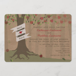 Invitación a la boda de Apple Orchard inspirada en
