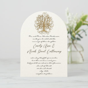 Invitación a la Boda de Árbol Musical de Swirl