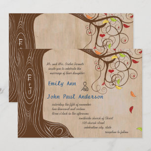 Invitación a la boda de árboles de las iniciativas