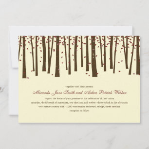 Invitación a la boda de árboles forestales - Borgo