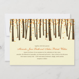 Invitación a la boda de árboles forestales - Naran