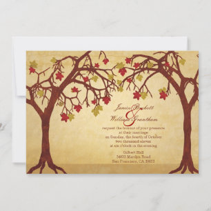 Invitación a la boda de árboles frutales/otoño