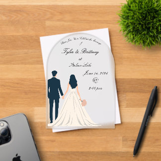 Invitación a la boda de Arco Acrílico-"Mirando hac